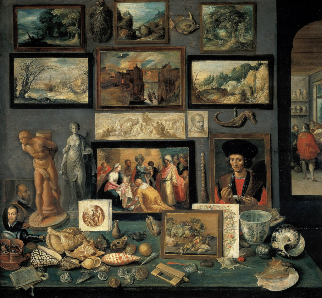 A Kunstkammer, 1619, by Frans Francken the Elder, courtesy of the Royal Museum of Fine Arts, Antwerp, Belgium